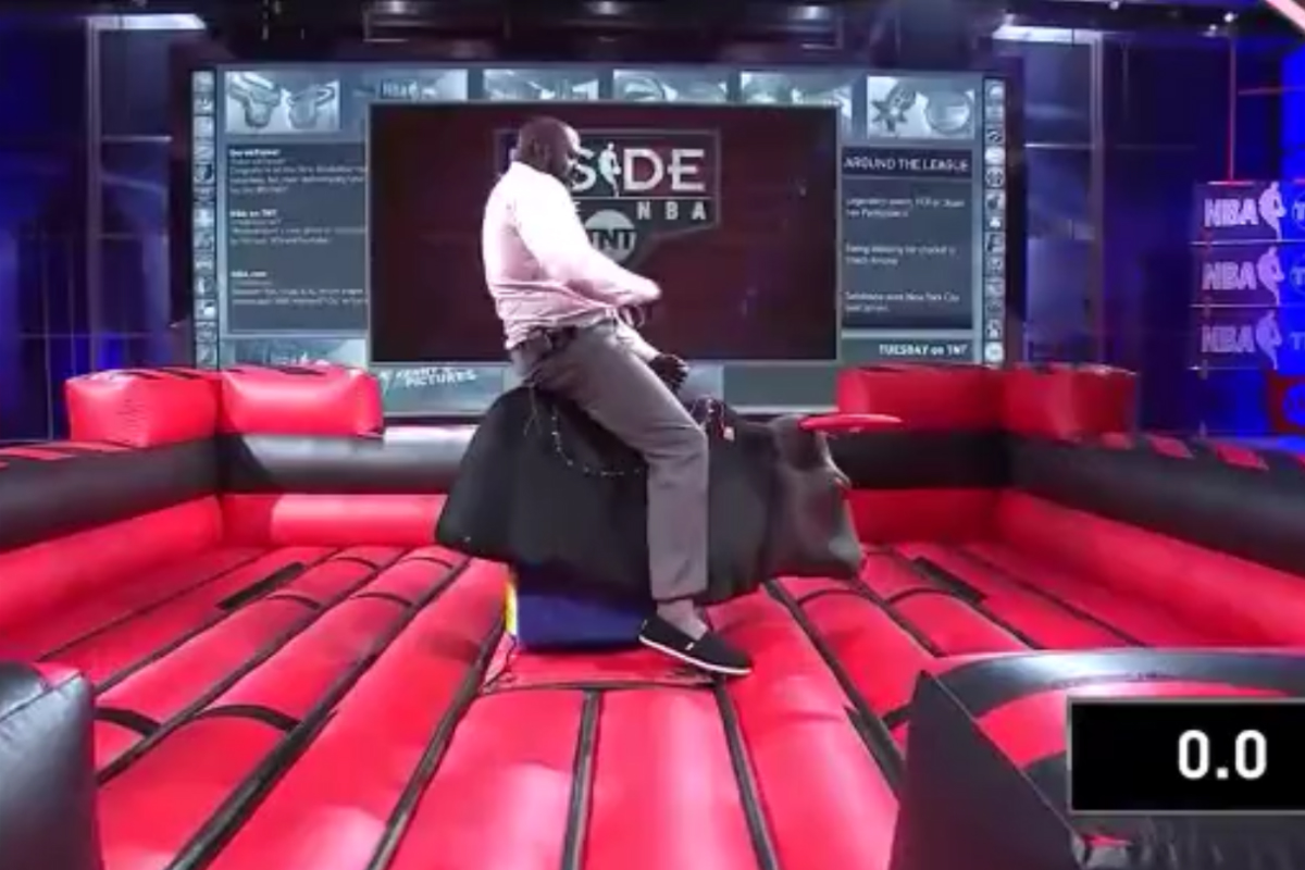 Quand le Shaq s’essaye au rodéo…