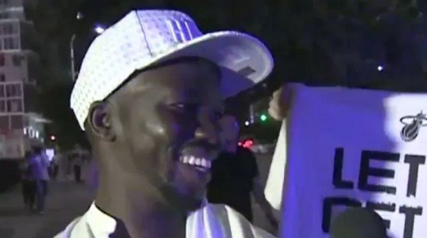 Quand un fan du Heat se lâche en direct à la télévision