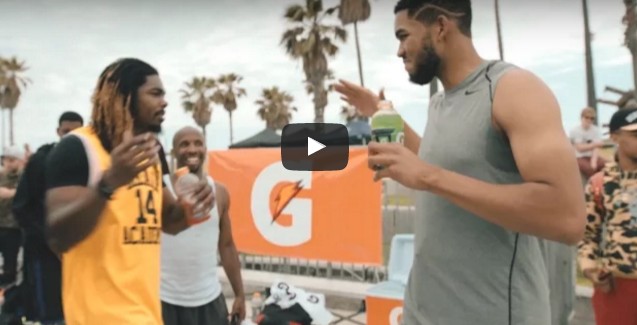 Karl-Anthony Towns à Venice Beach pour Gatorade