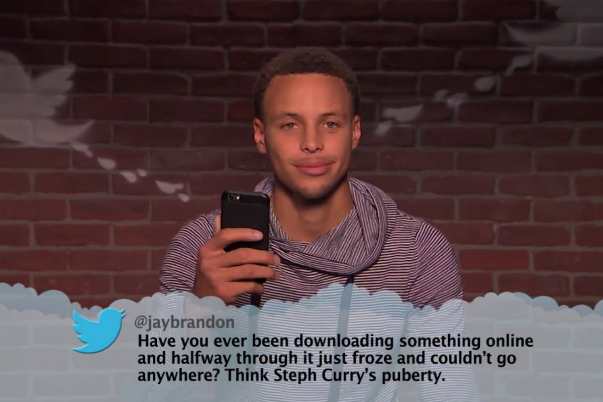 Stephen Curry et les stars NBA lisent des tweets méchants chez Jimmy Kimmel