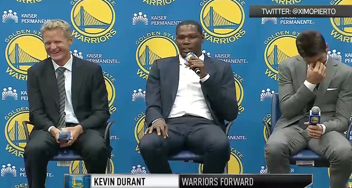 Kevin Durant chambre déjà Klay Thompson