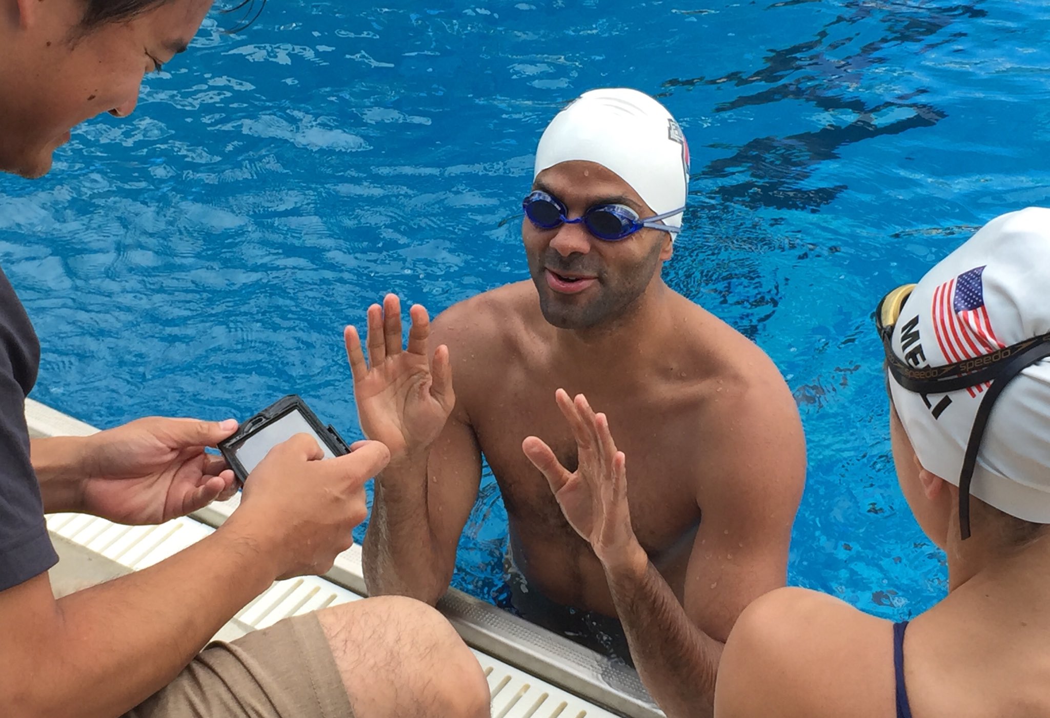 Tony Parker pique une tête avec l’équipe olympique américaine