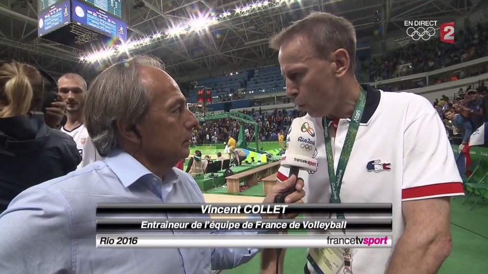 Pour France Télé, Vincent Collet est coach de… volley