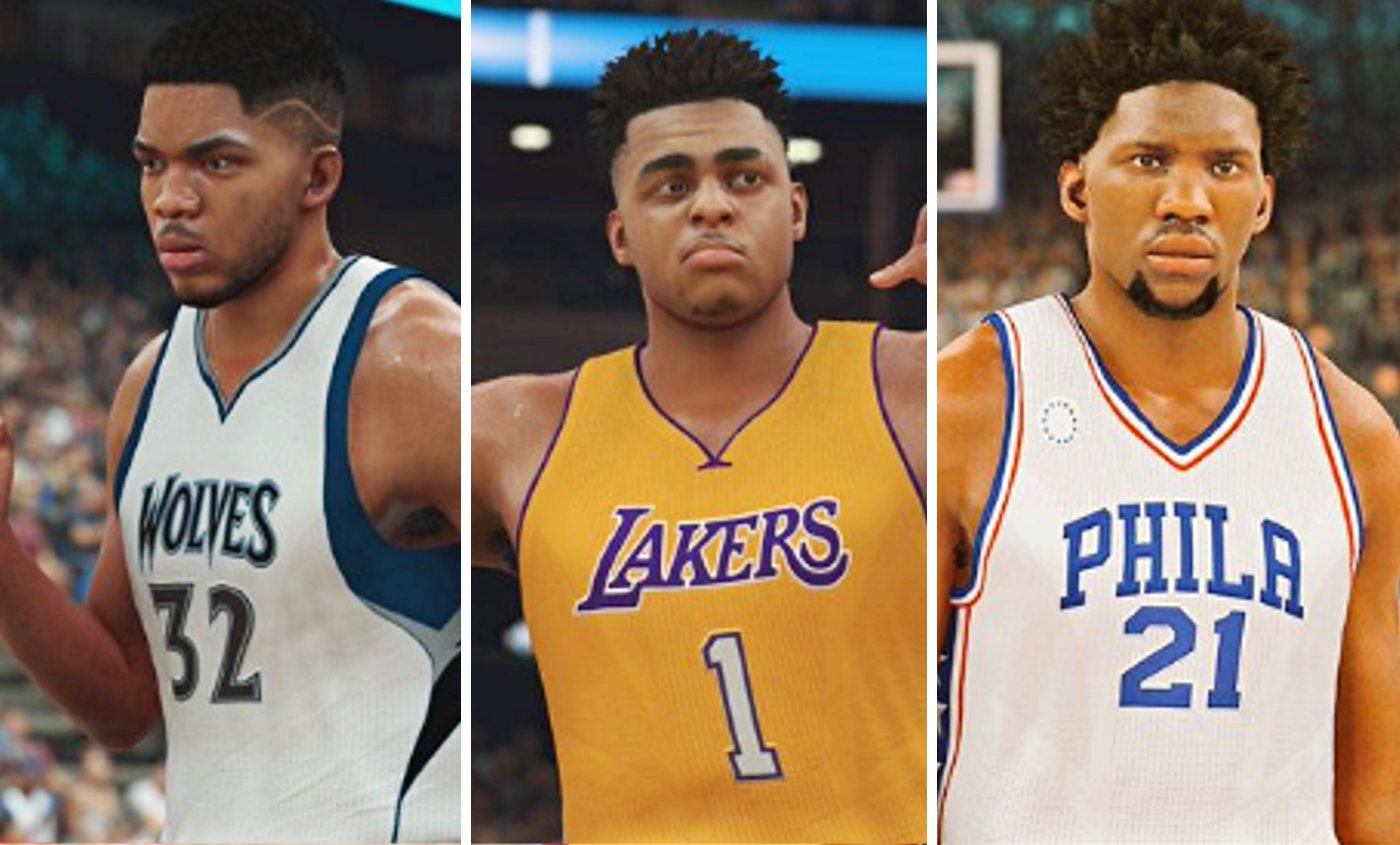 Karl Anthony Towns, Joel Embiid, D’Angelo Russell qui a la meilleure note sur NBA 2K17 ?