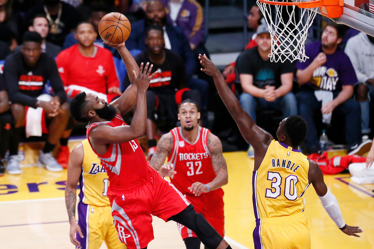 James Harden brille mais les Rockets tombent d’entrée face aux Lakers !