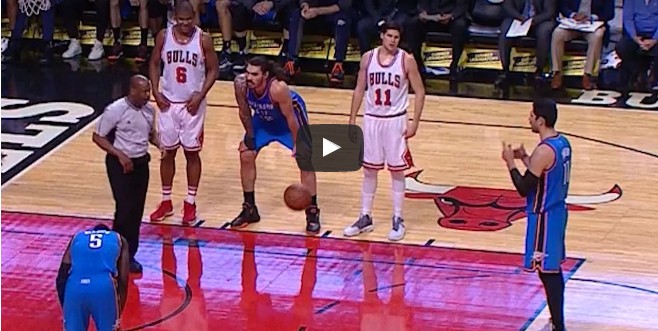 WTF ?? Enes Kanter donne une faute technique… à l’arbitre !