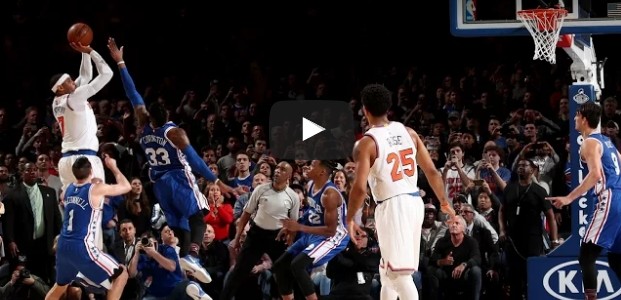 Perf : Comment Carmelo Anthony (37 pts) a sauvé les Knicks face aux Sixers