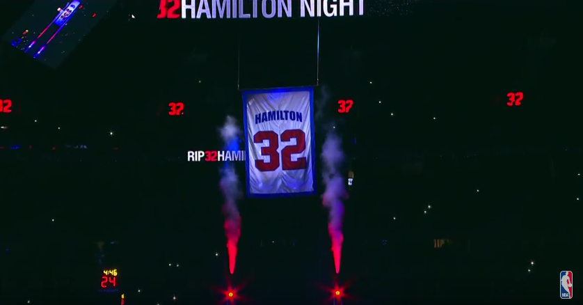 Les Pistons ont retiré le maillot de Rip Hamilton