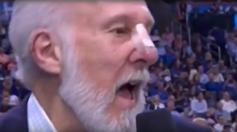 Gregg Popovich n’utilise plus de mots en ITW, que des sons