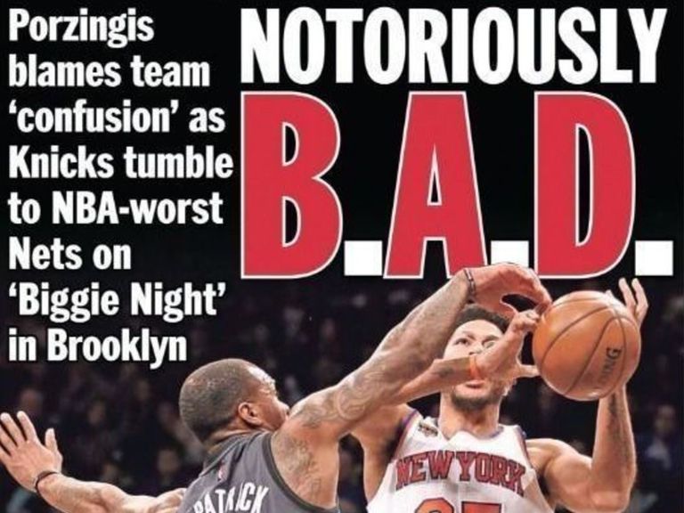 « Notorious BAD » : La presse new-yorkaise chambre les Knicks battus par les Nets