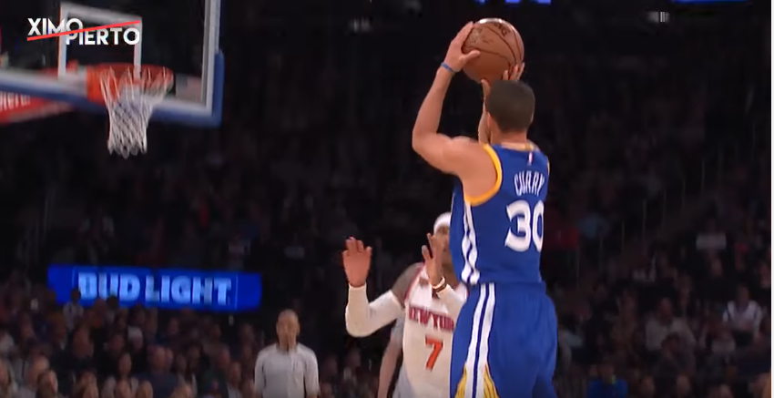 Stephen Curry fait danser Melo puis lui plante un gros 3-points sur la tronche