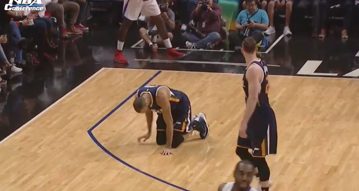 Terrible : La blessure au genou de Rudy Gobert après 11 secondes !