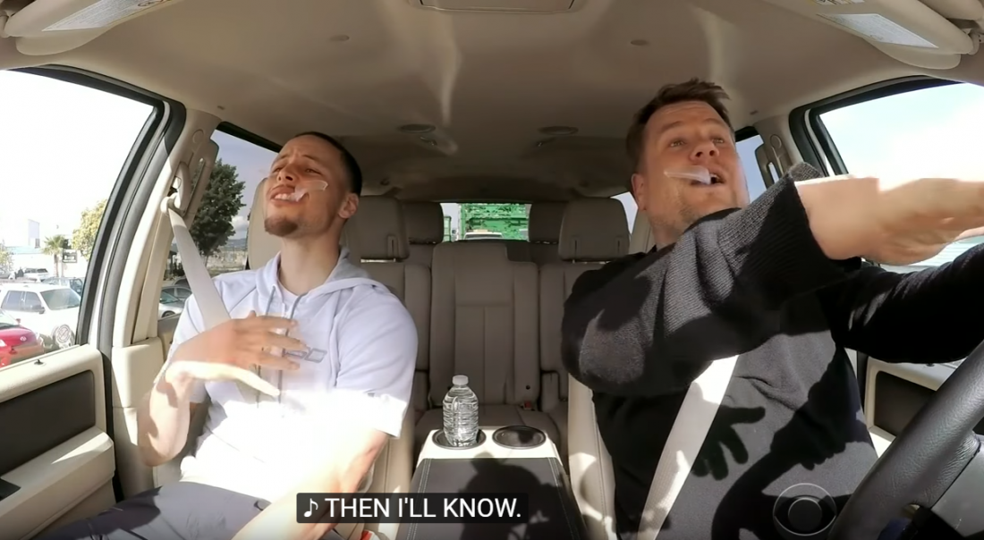 Stephen Curry chante du Disney avec James Corden