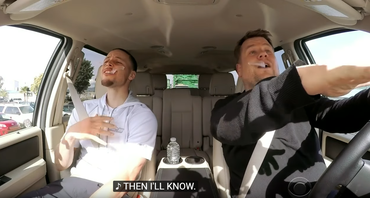 Stephen Curry chante du Disney avec James Corden
