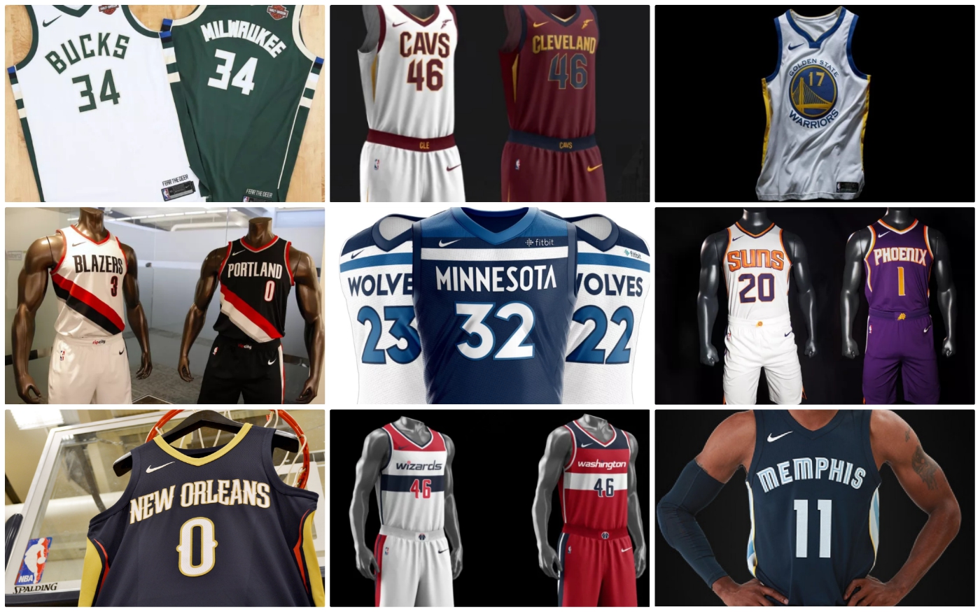 Tous les nouveaux maillots NBA dévoilés à ce jour