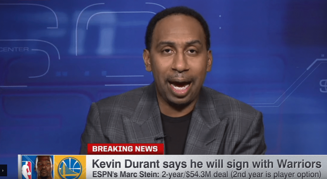 Stephen A. Smith se lâche encore sur Kevin Durant