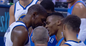 Ça a chauffé entre Kevin Durant et Russell Westbrook !