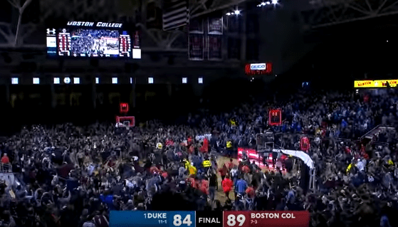 Les tombeurs de Duke envahissent le terrain !