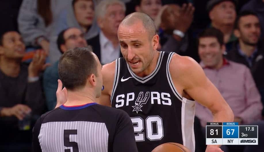 Manu Ginobili marque le panier le plus bizarre de la saison !