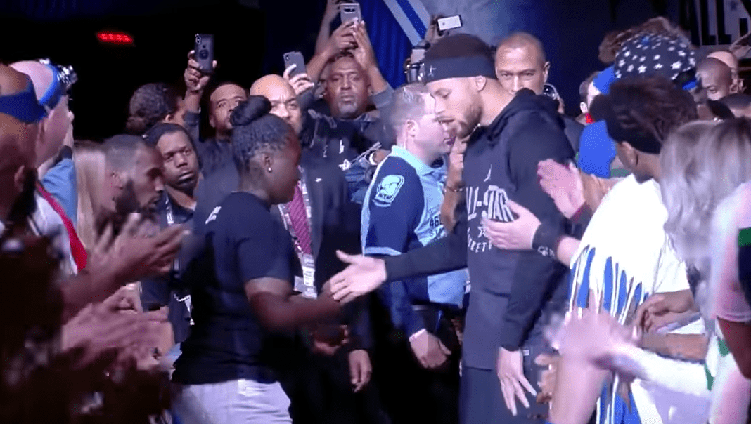 Les introductions des Teams LeBron et Curry… à l’entraînement