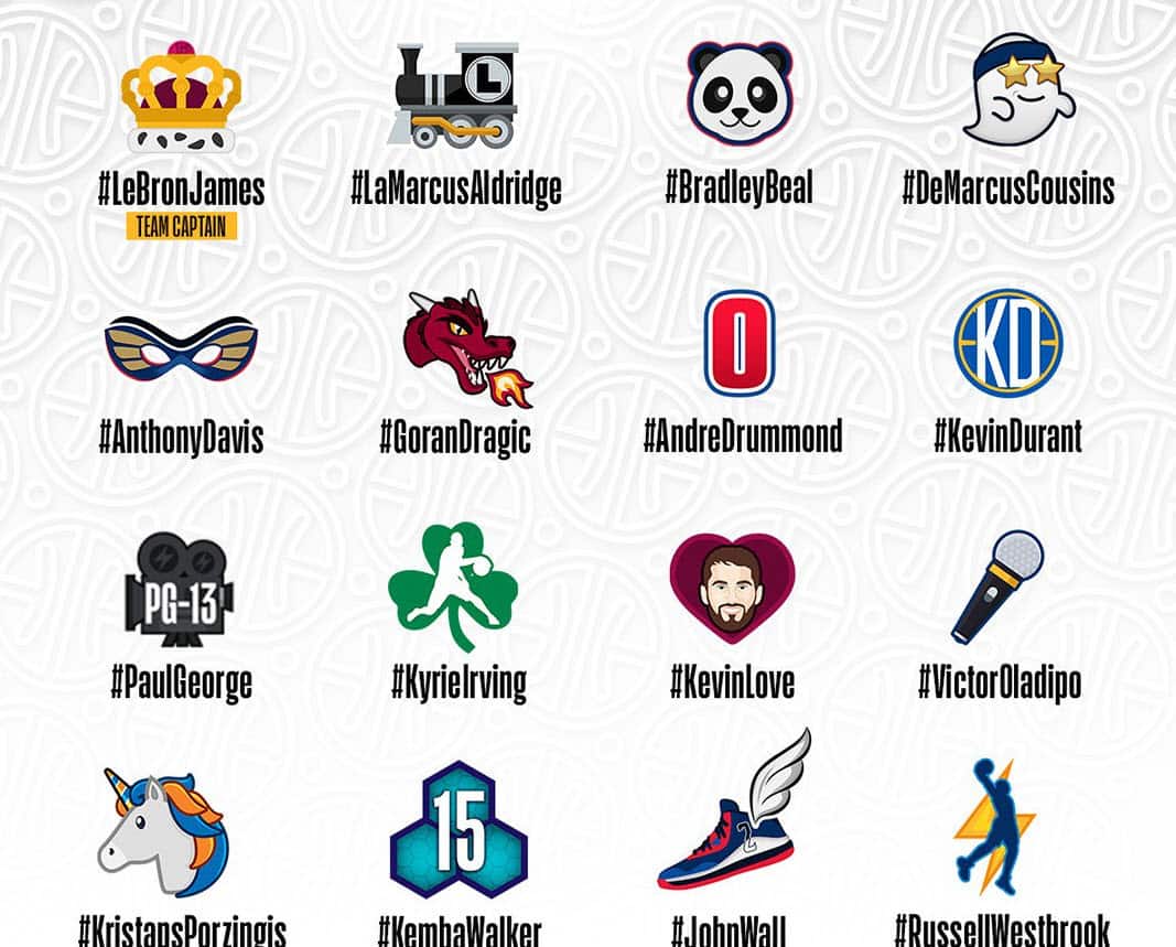Et voilà les emojis du All-Star Game !