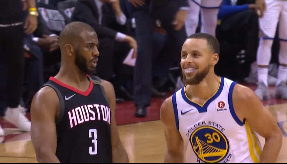 Chris Paul se moque de Stephen Curry après un énorme shoot