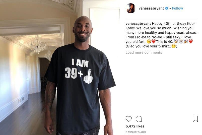 Le t-shirt génial offert à Kobe Bryant par sa femme