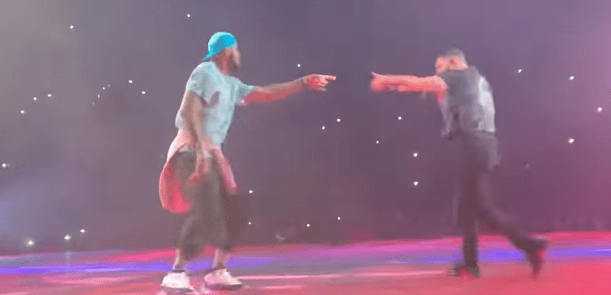 LeBron déboule sur scène avec Drake et Travis Scott