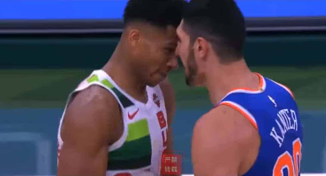 Enes Kanter expulsé après une altercation avec Giannis