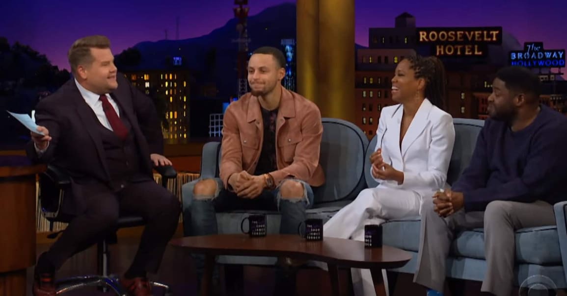 Steph Curry se fait vanner sur sa glissade chez James Corden
