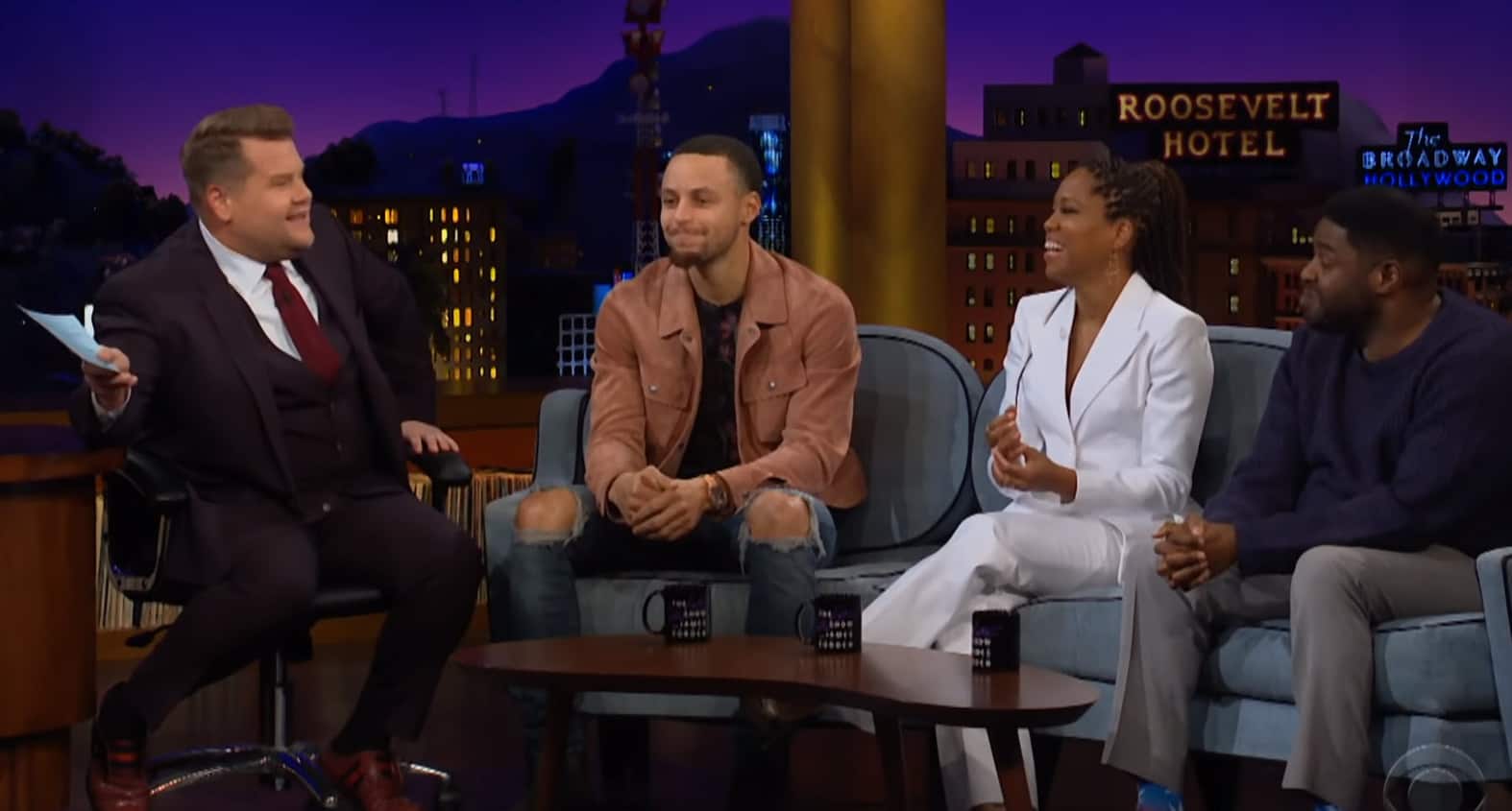 Steph Curry se fait vanner sur sa glissade chez James Corden