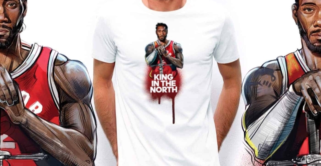 Kawhi Leonard : T-Shirt série limitée KING IN THE NORTH