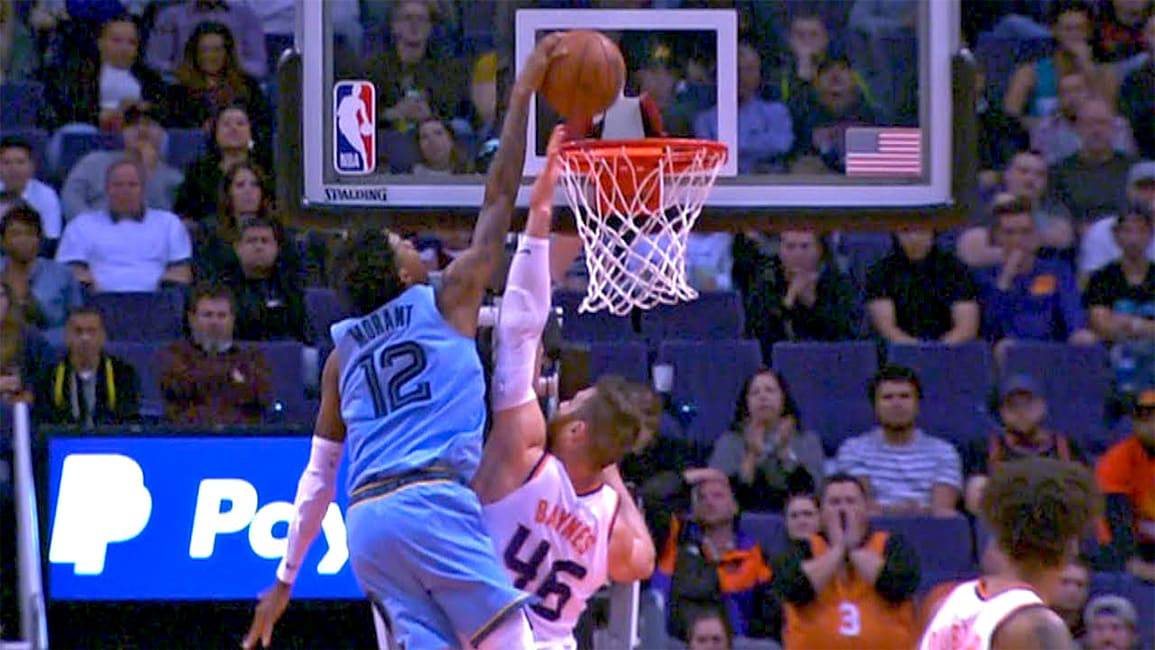 Ja Morant a exterminé Aaron Baynes sur l’un des posters de l’année !