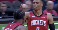 Russell Westbrook fait son « rock the baby » à Rudy Gobert