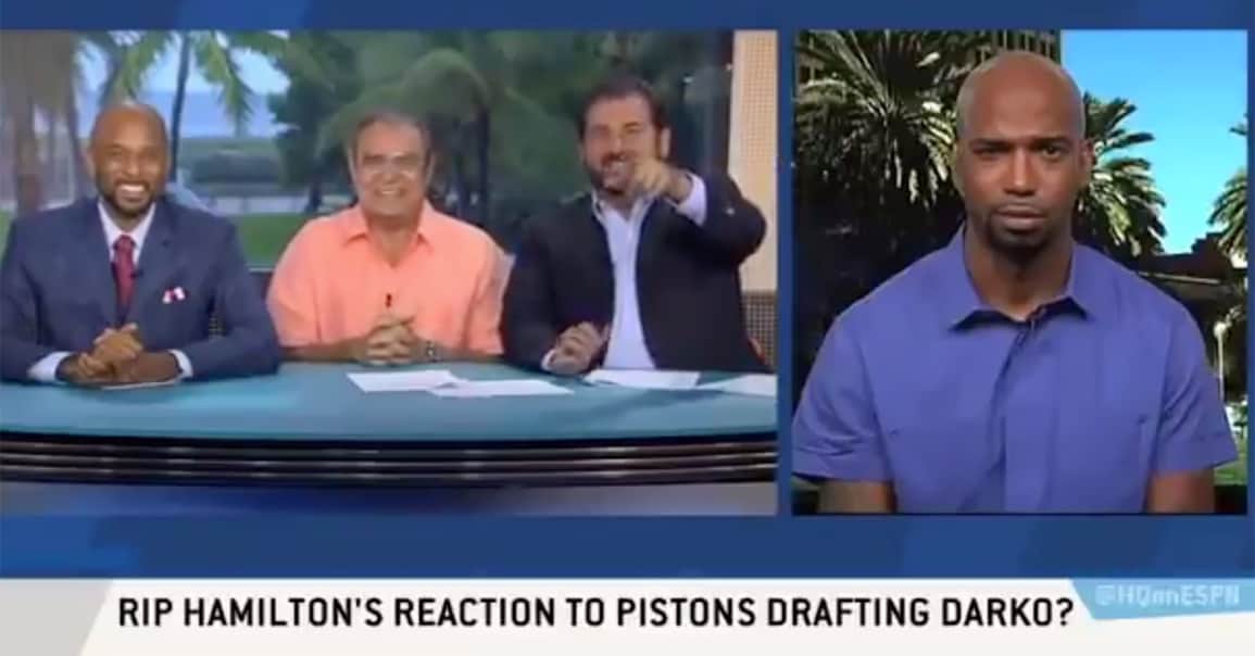 Souvenir : la réaction hilarante de RIP Hamilton sur la draft de Darko Milicic