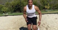 L’entrainement bien violent de Russell Westbrook pendant le confinement