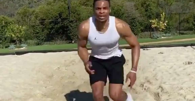 L’entrainement bien violent de Russell Westbrook pendant le confinement