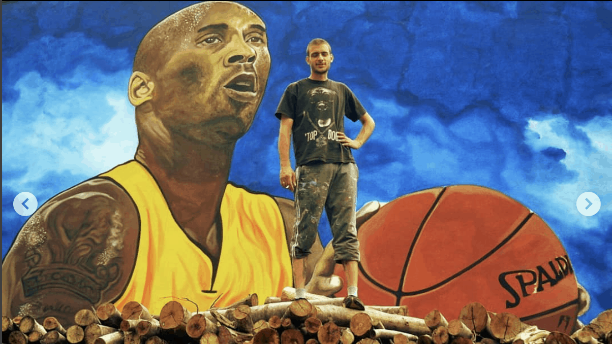 L’impressionnante et émouvante peinture murale en hommage à Kobe Bryant