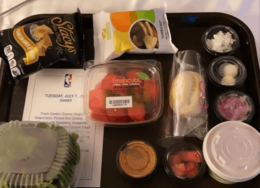 Les repas des joueurs NBA dans la « bulle » déjà au cœur d’une polémique
