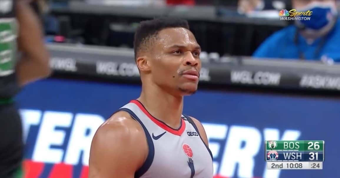 La réaction culte de Russell Westbrook après l’un des pires lancers de l’Histoire