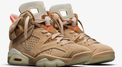 Release Of The Week : Travis Scott x Air Jordan 6 British Khaki