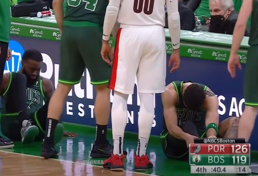 Jaylen Brown et Jayson Tatum blessés de la manière la plus malchanceuse possible…