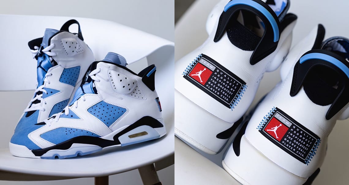 Les premières images de la Air Jordan 6 UNC
