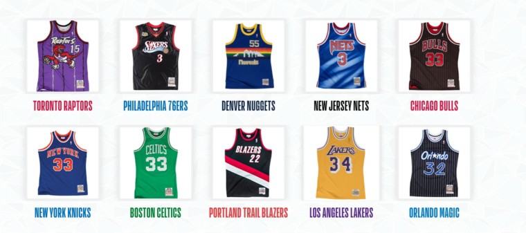 Elisez le plus beau maillot de l'histoire de la NBA