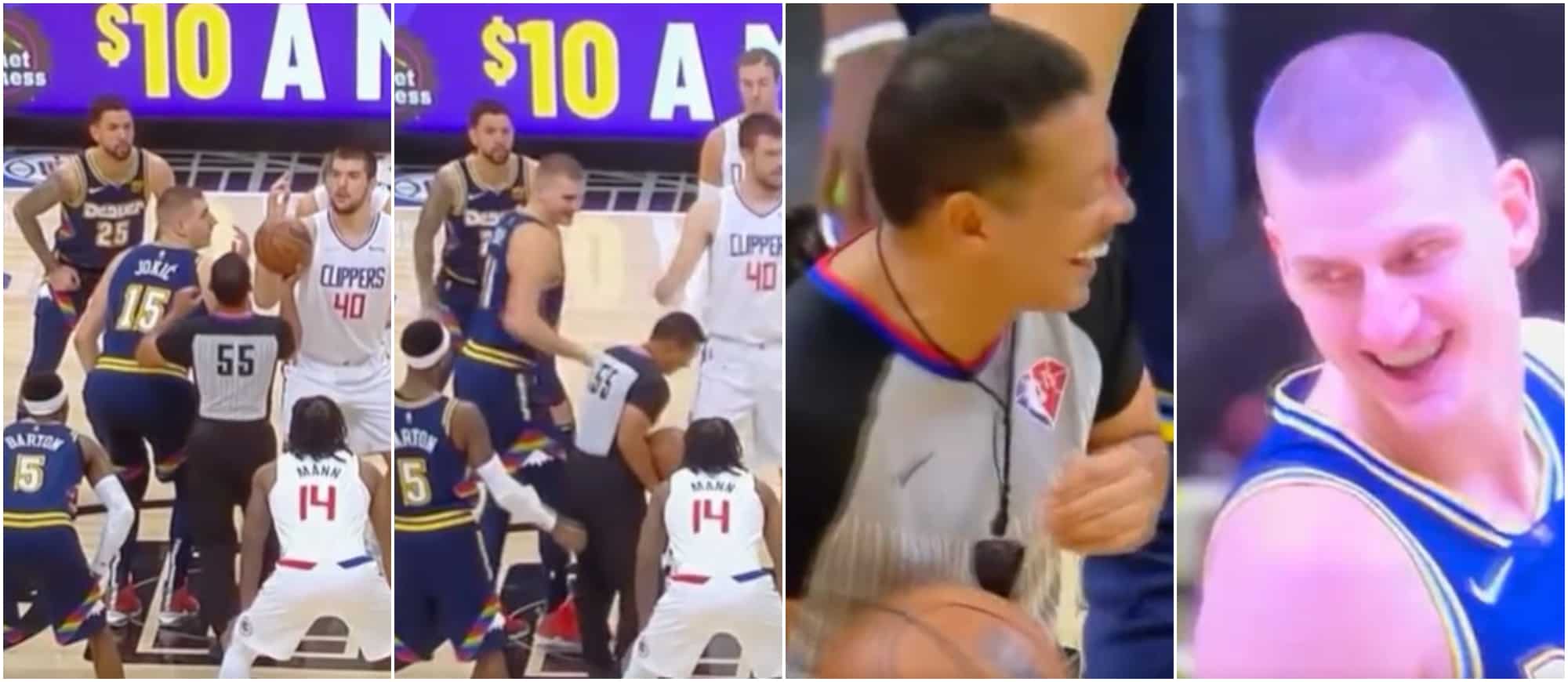 Nikola Jokic twerke au coup d’envoi et fait craquer l’arbitre