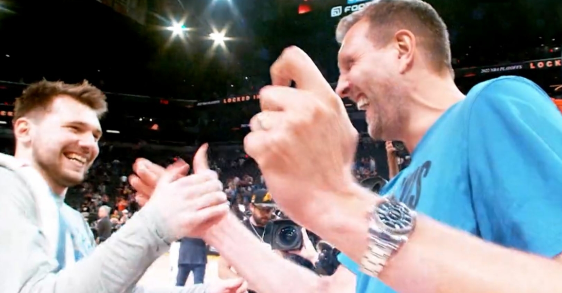 Luka Doncic, Dirk Nowitzki : Une accolade entre prodiges