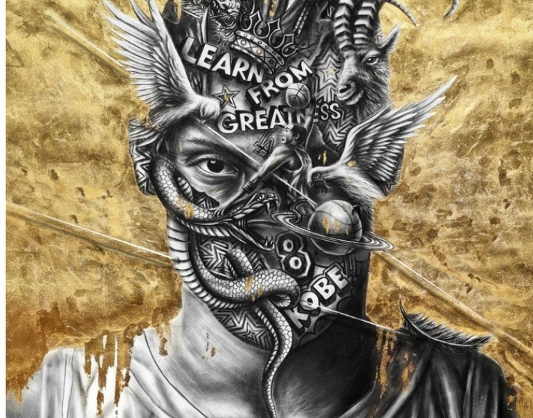 NOIR Artist rend hommage à Kobe Bryant avec une oeuvre unique