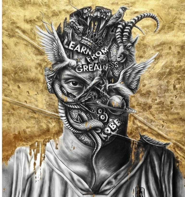 NOIR Artist rend hommage à Kobe Bryant avec une oeuvre unique