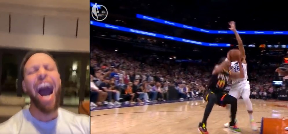 Stephen Curry a réveillé son gamin en hurlant après le game winner de Damion Lee