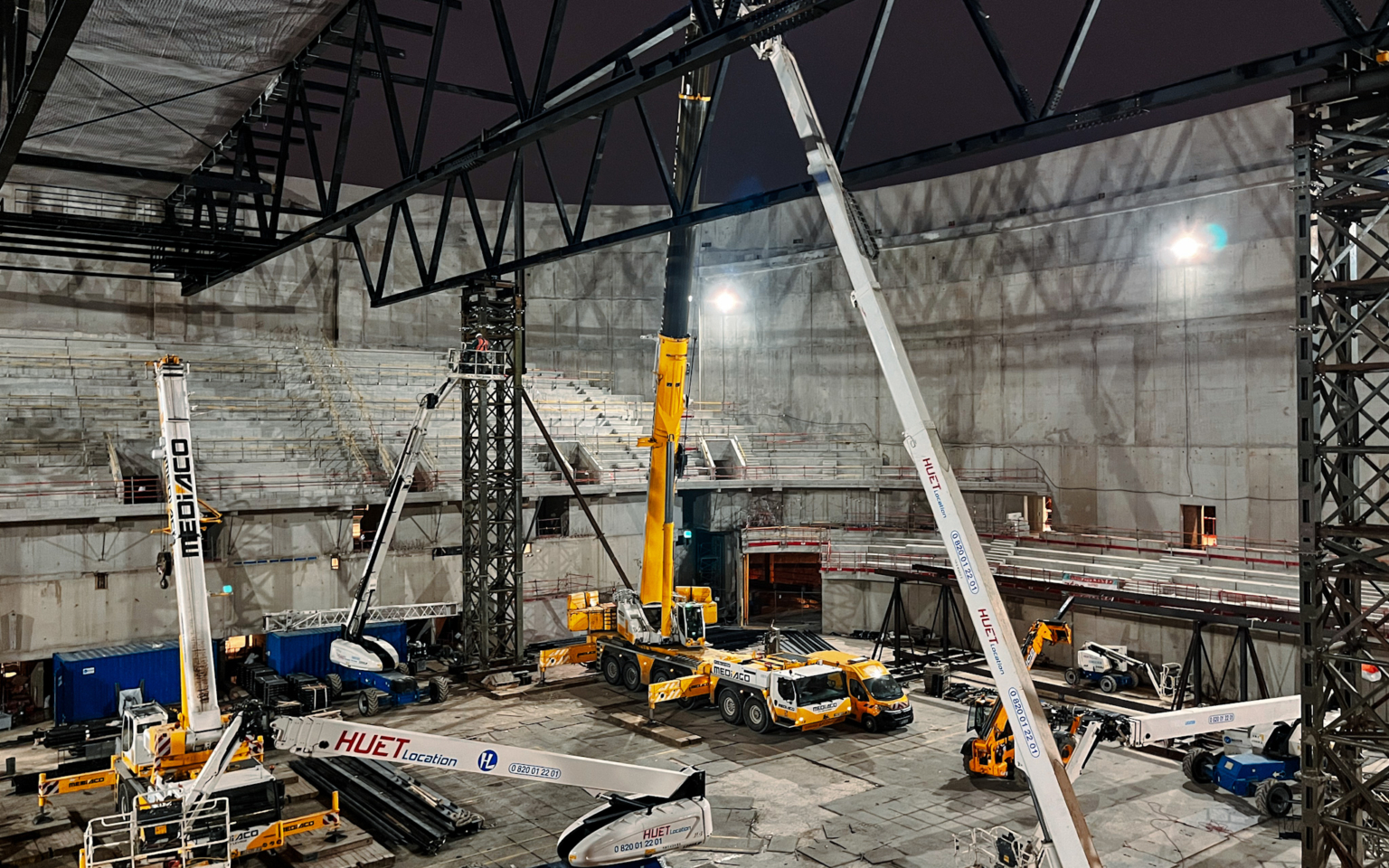 Sur le chantier de l’Adidas Arena, future maison du Paris Basketball